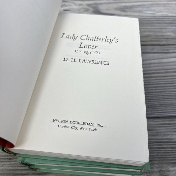 D.H. Lawrence Novels, Set of Three Books, Green Vintage Hardcovers - Picture 7 of 9